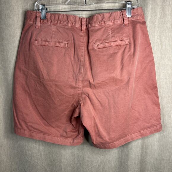 GAP Women Size 10 PinkGirlfriend Khaki Shorts High Rise Cotton Zip - Picture 2 of 5